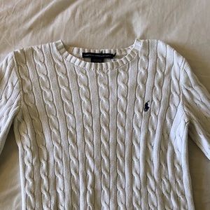 white polo sweater from Ralph Lauren⭐️